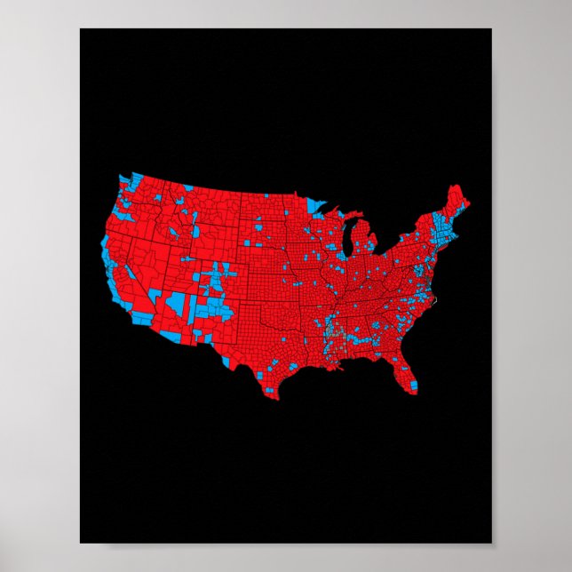 2024 Wahlplan Red Trump Vance Besiegung Blue Kam Poster (Vorne)