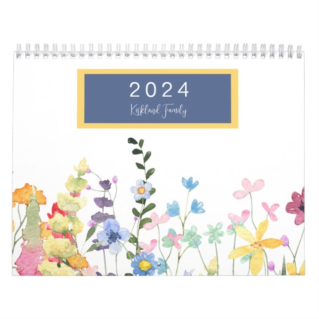 2024 Wildblume Foto Familienname Kalender (Titelbild)