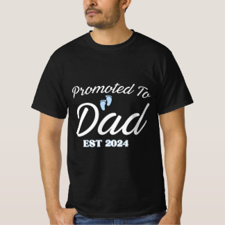 2024 zum Papa befördert T-Shirt