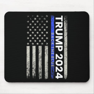 2024 Zurück The Blue Thin Blue Line Police America Mousepad
