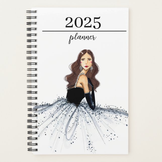 2025 12 Mois Mode illustré Calendrier (Devant)