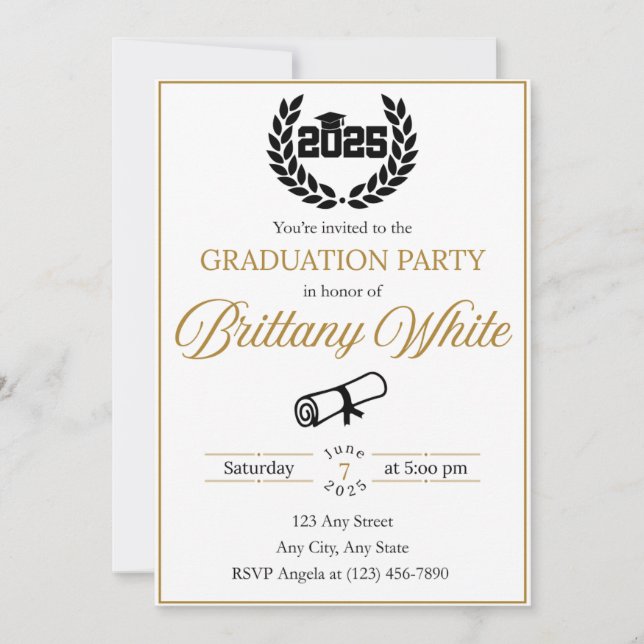 2025 Abschluss Einladung (Vorderseite)