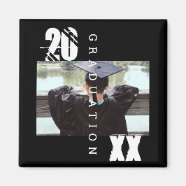 2025 Abschluss Typografie Fett Foto Magnet