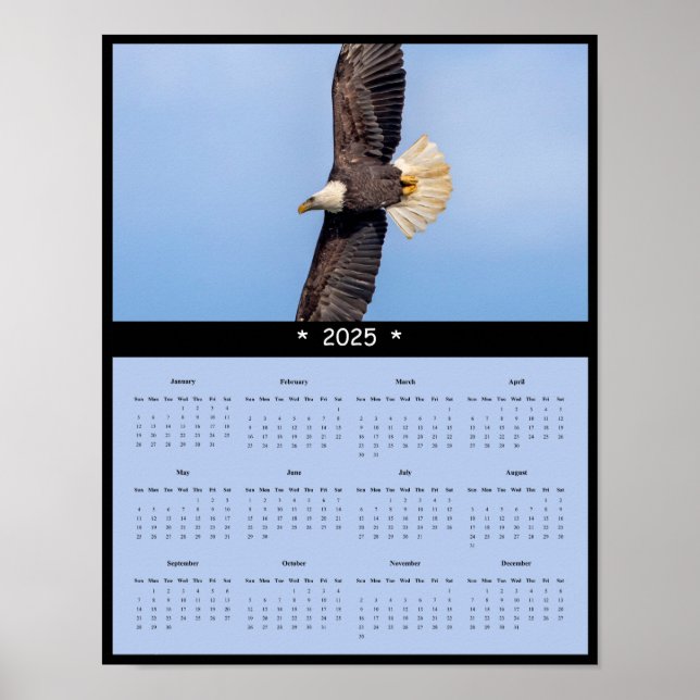 2025 Bald-Adlermauer-Kalender-Poster Poster (Vorne)