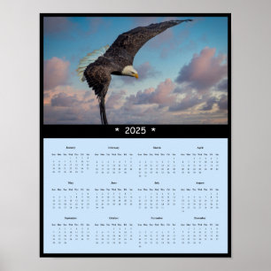 2025 Bald-Adlermauer-Kalender-Poster Poster