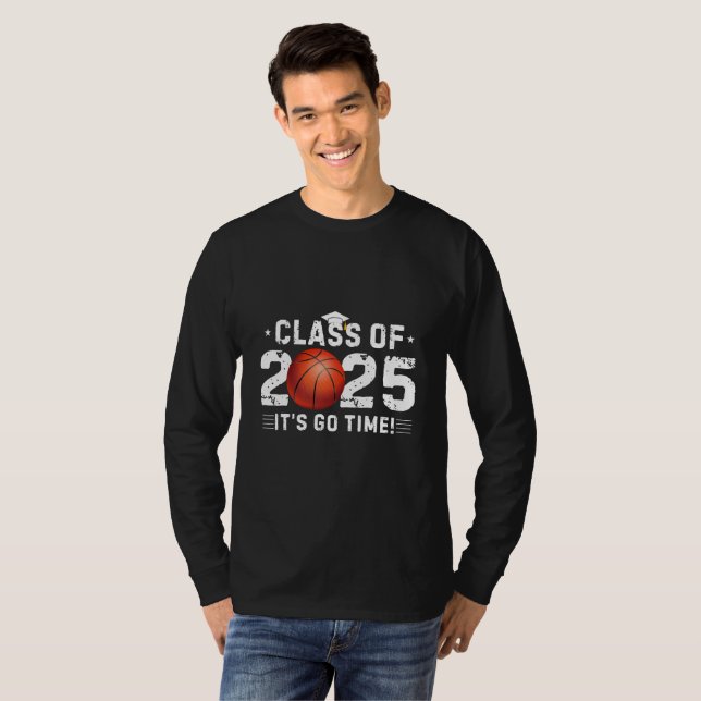 2025 Basketball-Spieler -Klasse 2025- Abschluss T-Shirt (Vorne ganz)