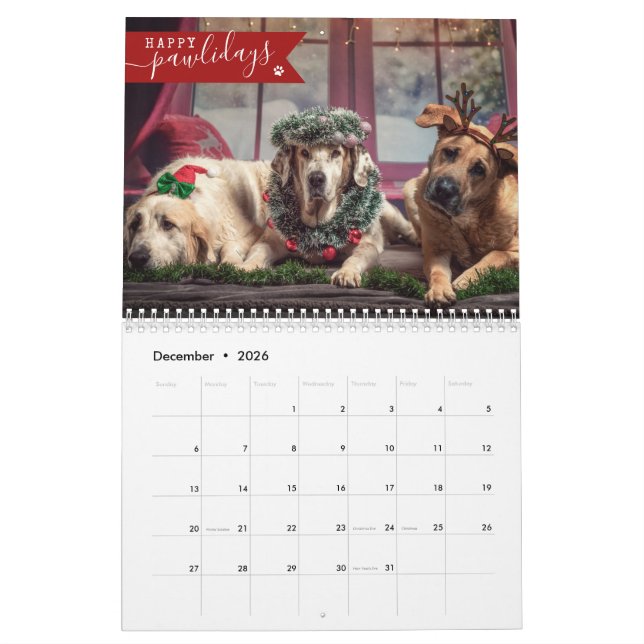 2025 Benutzerdefiniertes Foto 1 Bild pro Monat Nie Kalender (Dez 2026)