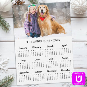 2025 Benutzerdefiniertes Foto Pet Puppy Dog Kalend Magnetkarte