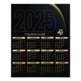 2025 Berufliches, elegantes Logos im Kalender Fotodruck
