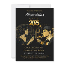 2025 Black Gold Cocktail & Caps Absolventenparty