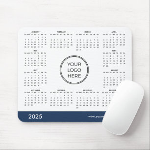 2025 Blue Business Calendar Mouse Pad Mousepad