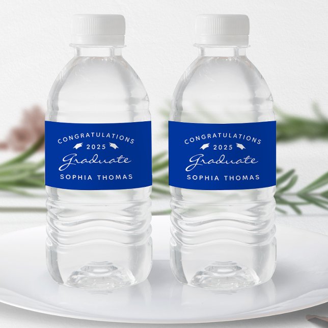 2025 Blue White Script Cap Abschluss (Von Creator hochgeladen)