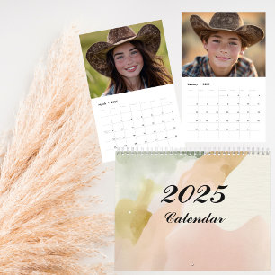 2025 Boho Anpassbar 12-monatiger Foto-Kalender Kalender