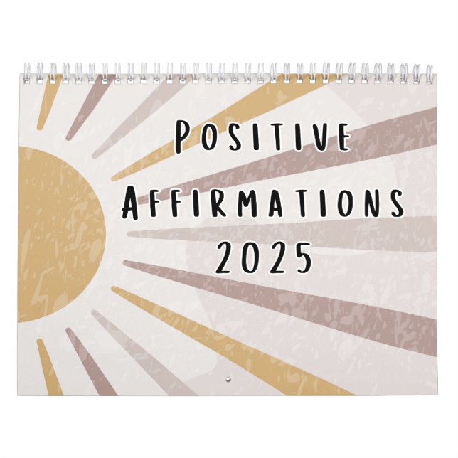 2025 Boho Positive Affirmations Quotes Kalender (Titelbild)