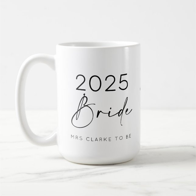 2025 Brautparty Verlobung Kaffeetasse (Links)