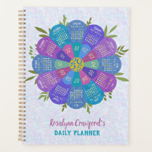 2025 Calendar Boho Lila Blume Individuelle Name Planer
