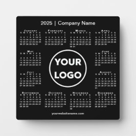 2025 Calendar Company Logo Black Business Fotoplatte