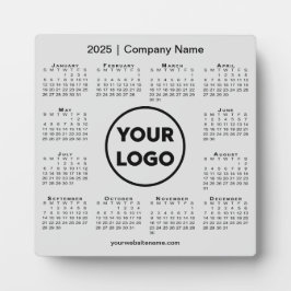 2025 Calendar Company Logo Gray Business Fotoplatte