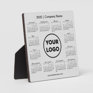 2025 Calendar Company Logo Gray Business Fotoplatte