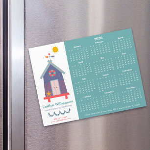 2025 Calendar Real Anwesen Agent Beach House Magne Magnetkarte