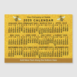 2025 Calendrier Bee Honeycomb Apiary Magnet person