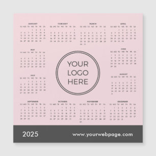 2025 Calendrier Business Logo Carte magnétique ros