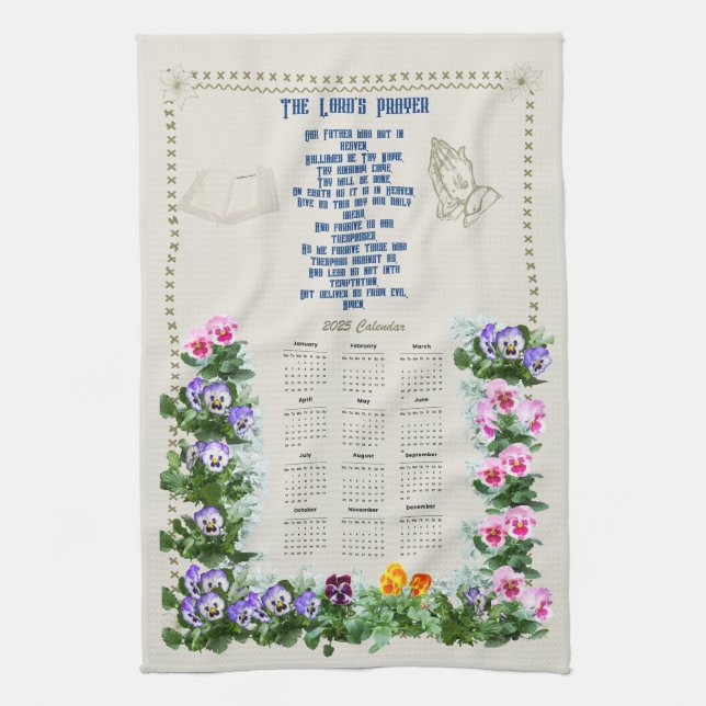 2025 Calendrier Serviette La Prière du Seigneur (Vertical)