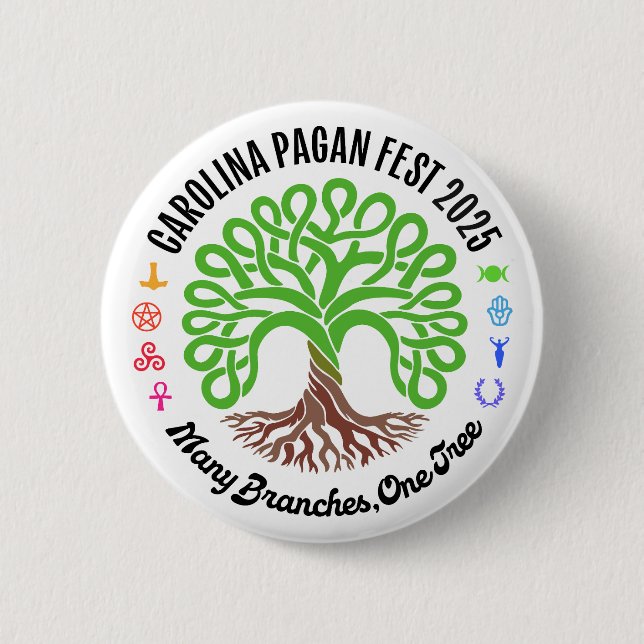 2025 Carolina Pagan Fest Button (Vorderseite)