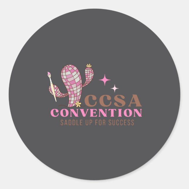 2025 Ccsa Convention  Runder Aufkleber (Vorderseite)