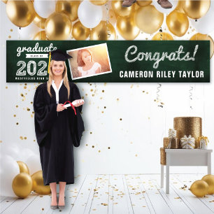 2025 Chalkboard Sketch Graduation Party Foto Banner