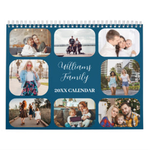 2025 Einfache moderne 21-Fotos-Familie Kalender