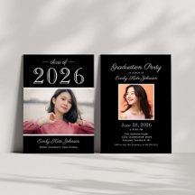 2025 Elegante Party für Schwarz-weißes Foto