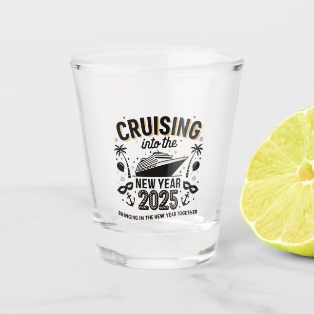 2025 Erinnerungen zusammenführen Schnapsglas (Vorderseite)