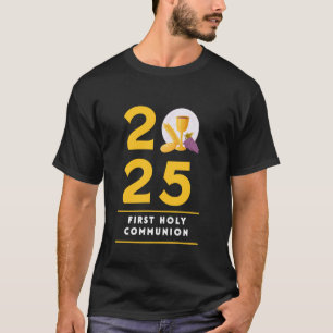 2025 Erstkommunion Brot Kelch Jungen Mädchen T-Shirt