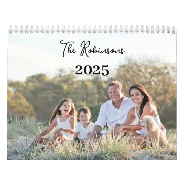 2025 Family Foto Sentimental Modern Elegant Kalender (Titelbild)