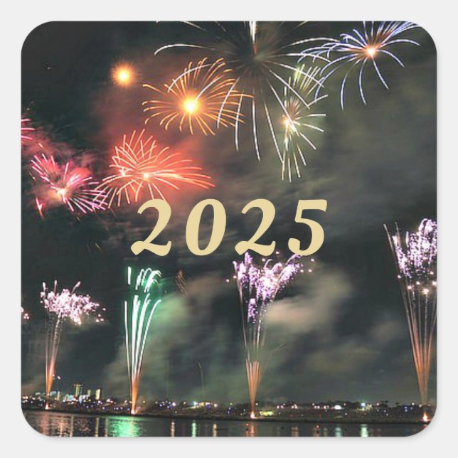 2025, Feuerwerksfeier, Aufkleber für den Platz (Vorderseite)