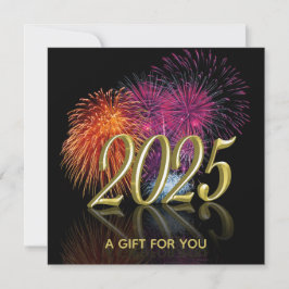 2025 Feuerwerkskörper Gold Happy New Year