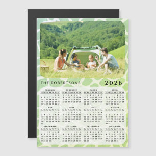 2025 Foto Kalender Magnet Familienname Grün