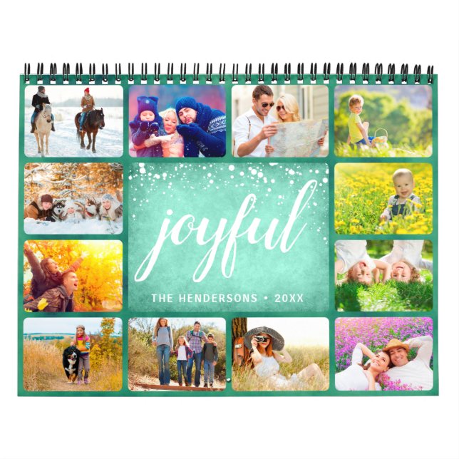 2025 Foto Kalenderfamilie Name Grün Kalender (Titelbild)