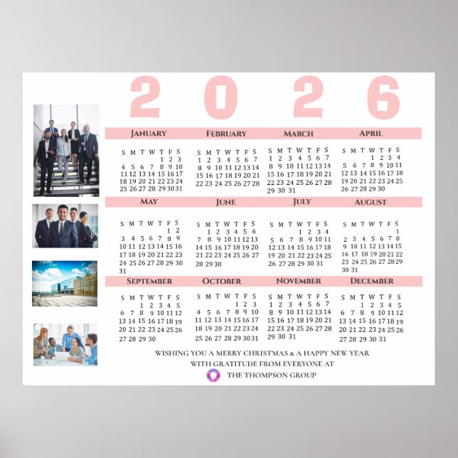 2025 Foto Weihnachten Neujahr Unternehmen Poster (Vorne)