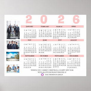 2025 Foto Weihnachten Neujahr Unternehmen Poster