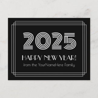 2025 Frohes neues Jahr! & Personalisiert Name Post Postkarte