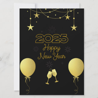 2025 Frohes Neujahrsfest-Karte Feiertagskarte