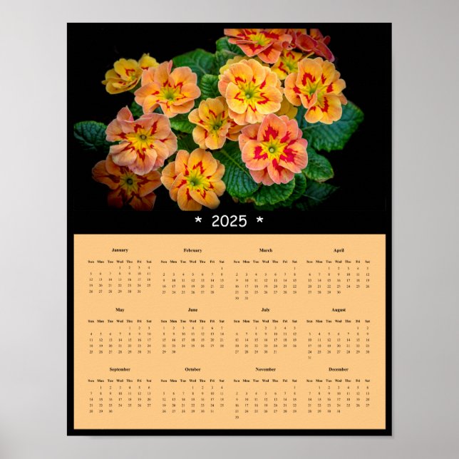 2025 Frühlingsblumen Wall Calendar Poster (Vorne)