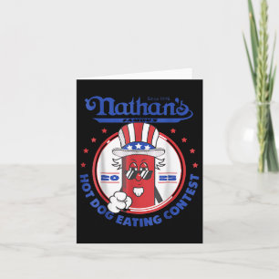 2025 Funny Nathans Berühmt 2025 Hot Dog Eating Con Karte