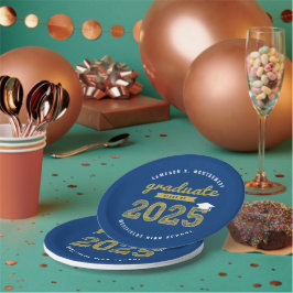 2025 Gold Bold Sketch Typografy Graduation Party Pappteller