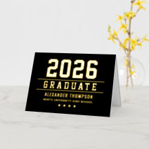 2025 Graduate Custom Gold Abschluss Vielen Dank