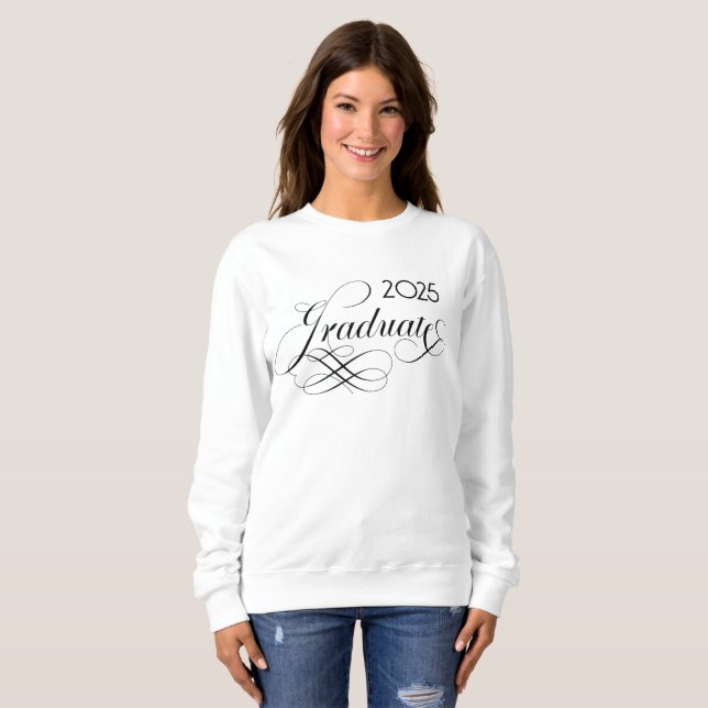 2025 Graduate Script Calligrafy Sweatshirt (Vorne ganz)