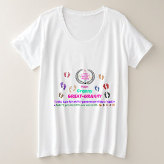 2025 Great-Granny Commemorative Große Größe T-Shirt