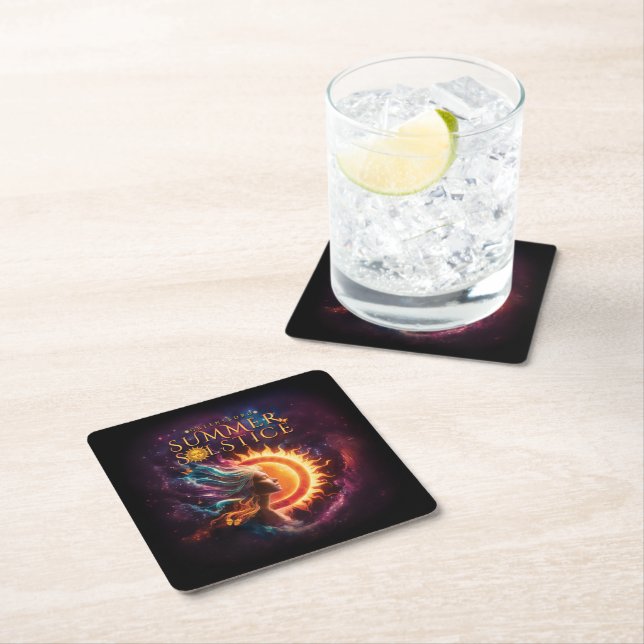 2025 Greensboro Summer Solstice Festival Souvenir Rechteckiger Pappuntersetzer (Vor Ort)